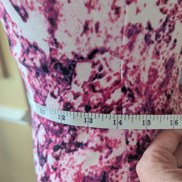 Lark & Ro Women's 2P Sleeveless Hot Pink Sheath Party Dress Y2K Barbiecore Midi - Picture 7 of 11